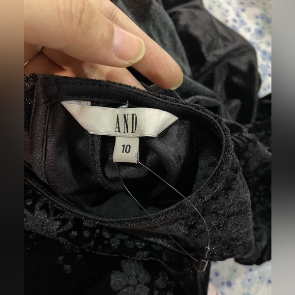 Never worn black velvet maxi dress from AND - Picture 4 of 6